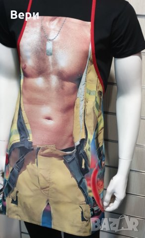 Нова мъжка забавна готварска престилка Пожарникар, снимка 2 - Подаръци за мъже - 28316897