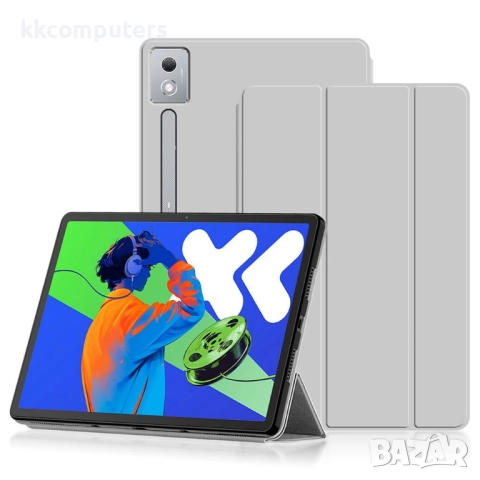 Lenovo Idea Tab Pro / Xiaoxin Pad Pro 12.7 (2025) Смарт Кожен Калъф с Тройно Сгъване и Протектор – 3, снимка 3 - Калъфи, кейсове - 52989680