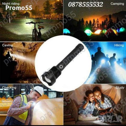 USB Акумулаторен лед фенер Police 900 000W водоустойчив с увеличение, снимка 10 - Къмпинг осветление - 43939547