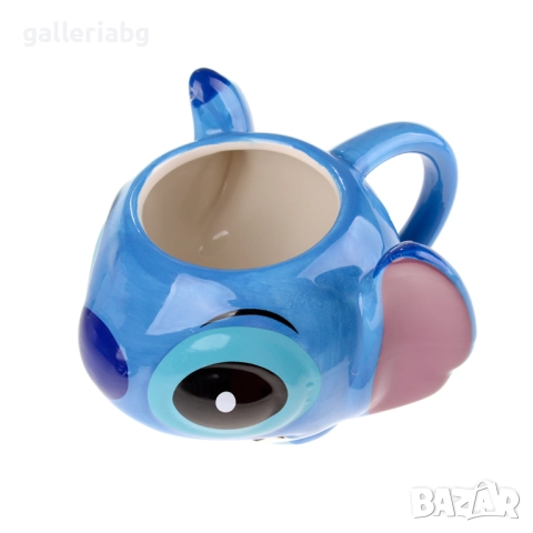 Керамична 3D чаша Stitch глава – Lilo & Stitch, 200 мл, снимка 3 - Чаши - 52681892
