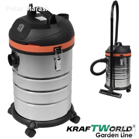 Строителна Прахосмукачка Kraftworld 3в1 – Сухо, Мокро и Издухване | 1400W | 30L | IPX4, снимка 13 - Други инструменти - 52303545
