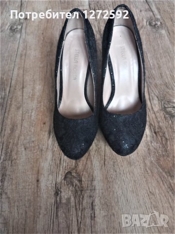 Черни дамски обувки, снимка 3 - Дамски обувки на ток - 40549195