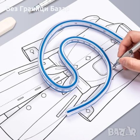 Нова Професионална Линийка за Измерване 50 см - Дърво, Облекло, снимка 5 - Други стоки за дома - 43670132