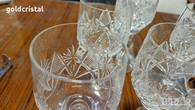 кристални чаши , снимка 7 - Антикварни и старинни предмети - 22462849