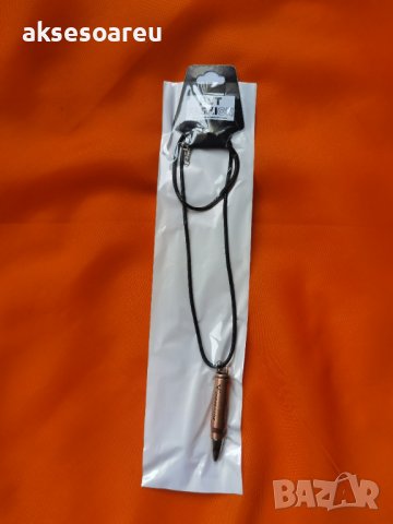 Колие медальон с верижка каишка с форма на патрон куршум патрон от автомат модни бижута за подарък з, снимка 3 - Колиета, медальони, синджири - 38329316