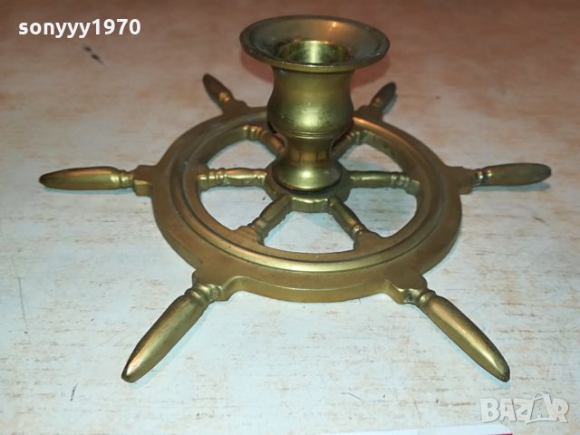 антик-свещник-корабен рул-внос холандия 2504211943, снимка 9 - Антикварни и старинни предмети - 32676526