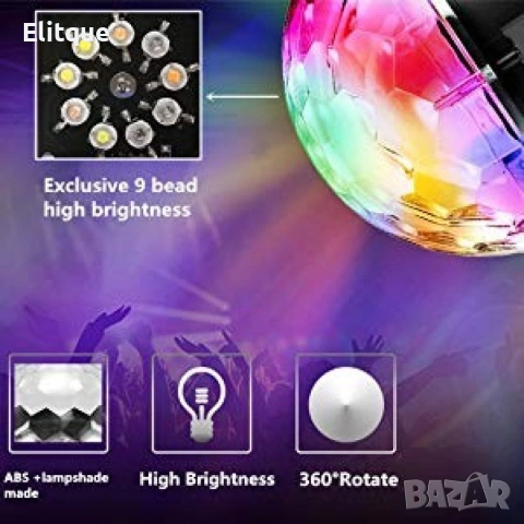 Диско LED лампа с дистанционно управление и USB флашка 💡🎶, снимка 16 - Друга електроника - 53297904