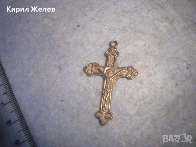 СТАРО ПОСРЕБРЕНО НАГРЪДНО МАЛКО РАЗПЯТИЕ ДВУСТРАННО КРЪСТЧЕ 20166, снимка 5 - Други ценни предмети - 36982738