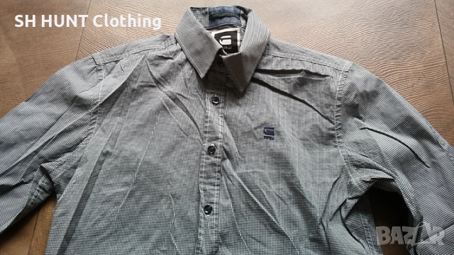 G-Star Bakero Comfort SP Check размер M мъжка еластична риза 32-37, снимка 2 - Ризи - 52216833