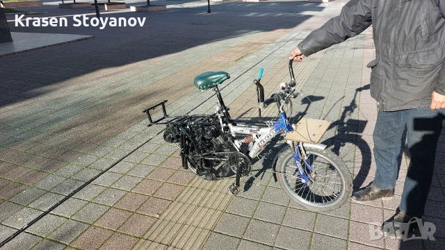 велосипед с двигател-резачка, снимка 3 - Части за велосипеди - 53044208