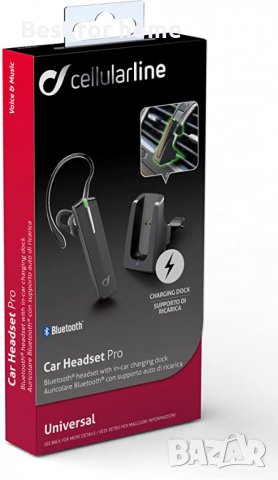 Bluetooth хендс фри Cellularline Car Headset Pro, снимка 10 - Bluetooth слушалки - 37473610
