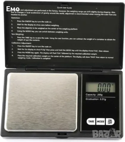 Везна за бижута, 0.50кг, дигитална, 2бр ААА батерии, Черен, снимка 7 - Везни - 48554291