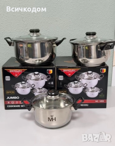 Комплект тенджери MC1855 – 6 части за подредена кухня и готвене без излишен хаос, снимка 3 - Съдове за готвене - 52234085