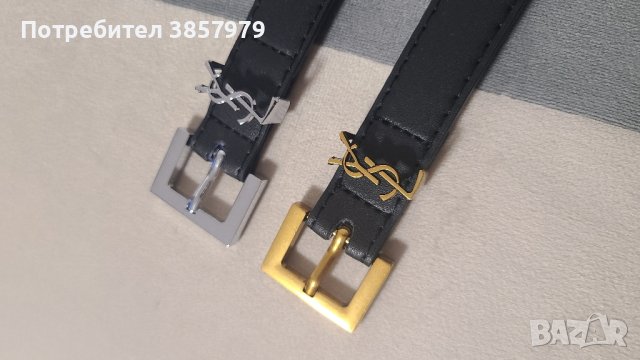 Дамски кожен колан YSL-тънък, снимка 3 - Колани - 43749714