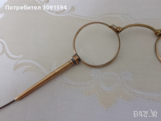 .Стари очила - пенсне - месингова рамка - средата на миналия век, снимка 5 - Други ценни предмети - 52108197