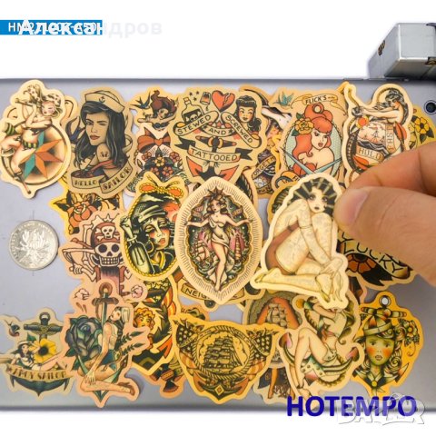 Моряшки стикери 50бр. подходящи за подарък, снимка 6 - Други ценни предмети - 43392507