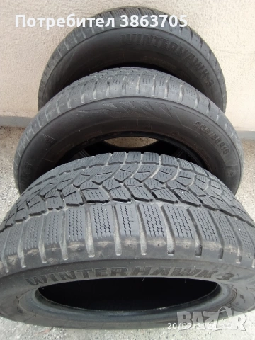 Продавам 3 бр. ЗИМНИ гуми 205/55R16 FIRESTONE WINTERHAWK 3, снимка 2 - Гуми и джанти - 53558899
