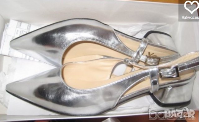Сребристи оригинални Обувки на BENETTON , снимка 2 - Дамски ежедневни обувки - 32227948