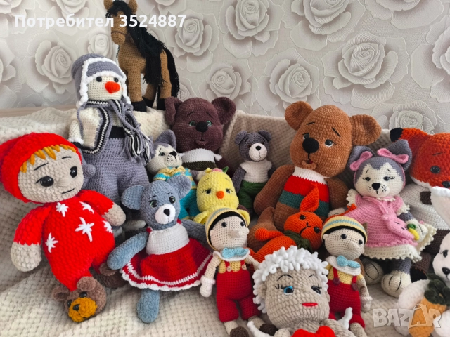 Плетени плюшени играчки, амигуруми, ръчна изработка, невероятен подарък