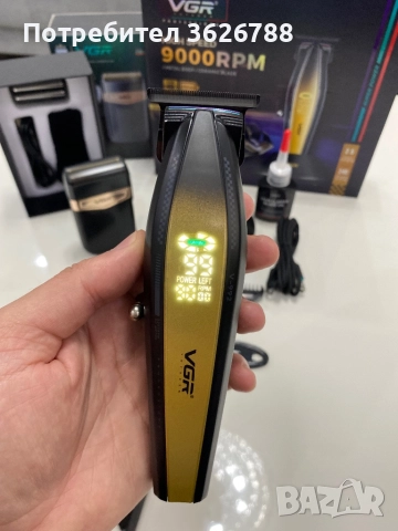 Тример+шейвър професионален комлект за постригване, снимка 3 - Фризьорски принадлежности - 52679023