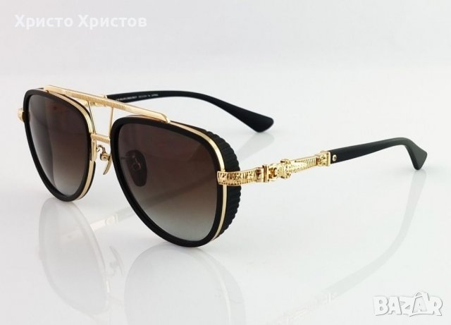 Мъжки луксозни слънчеви очила Chrome Hearts Pushin Rod Gold