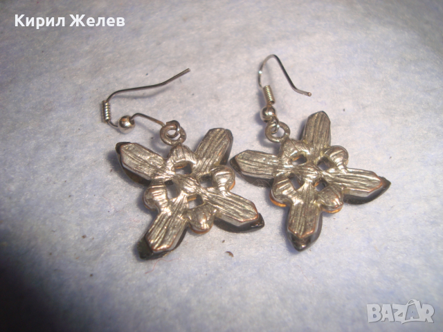 ФЛОРАЛНИ СРЕБРИСТИ АРТ - ОБЕЦИ - ЦВЕТЧЕТА с ФАСЕТИРАНИ ЦИРКОНИ и КРИСТАЛИ 5651, снимка 3 - Обеци - 36510735