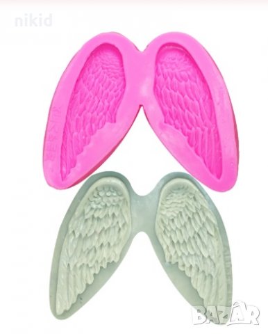 2 Отделни крила крило Ангелски силиконов молд форма за декорация торта фондан шоколад и др