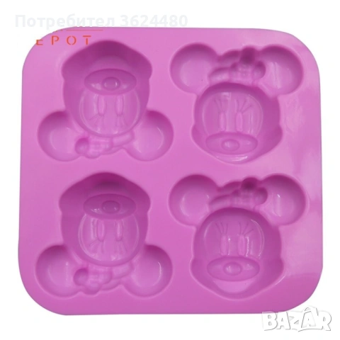 Силиконов молд с мики маус 3786, снимка 3 - Форми - 53453220