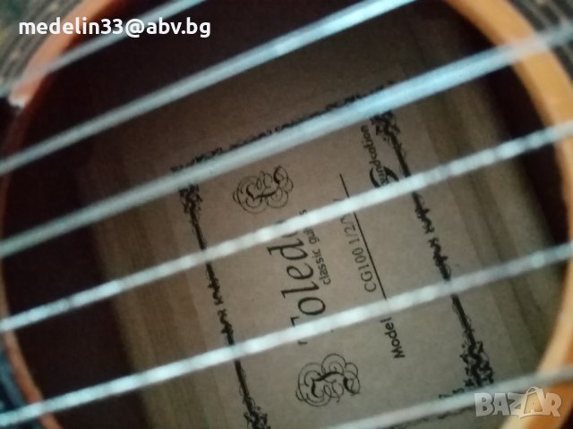 Детска от 5 до 9 г. Класическа китара Toledo CG100 1/2YW с калъф , снимка 2 - Китари - 43477674