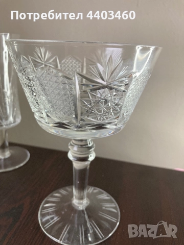 Кристални чаши Ръчна изработка (вино, вода, ликьор, шампанско), снимка 5 - Други ценни предмети - 52884302