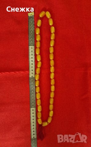 Кехлибарена броеница с 35 зърна, снимка 4 - Антикварни и старинни предмети - 40775985