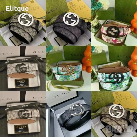 колани от естествена кожа в кутия Gucci , снимка 2 - Колани - 52717807