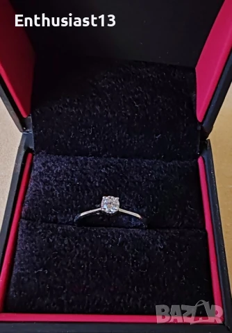 Чисто нов диамантен пръстен от бяло злато!, снимка 3 - Пръстени - 50533234