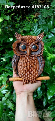 Бухал ръчна дърворезба , снимка 1