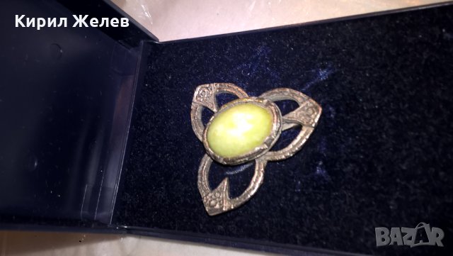 Маркова стара Посребрена Брошка в кутията й - 10751, снимка 4 - Антикварни и старинни предмети - 28291357