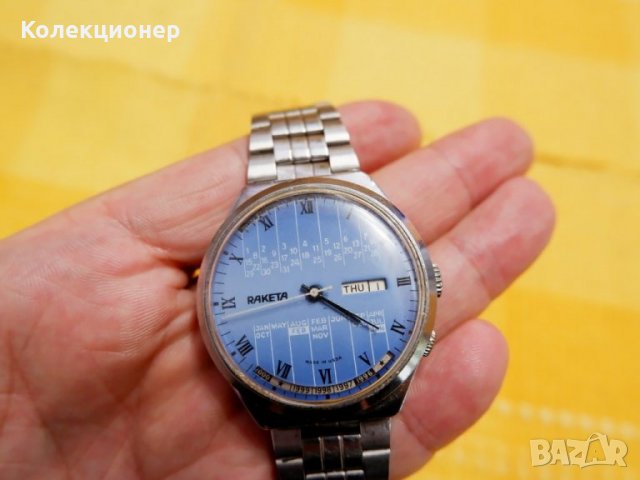 Рядък, колекционерски часовник Ракета - СССР.Вечен календар., снимка 2 - Мъжки - 32464330