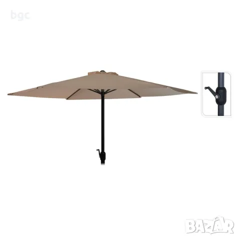 Чадър за градина/тераса Ambiance, 300 см, Полиестер 180 гр/м2, СИВ, снимка 2 - Други - 50365827