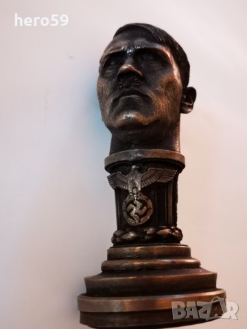 Бронзов бюст печат на диктатор от Трети Райх, снимка 1 - Колекции - 26766757
