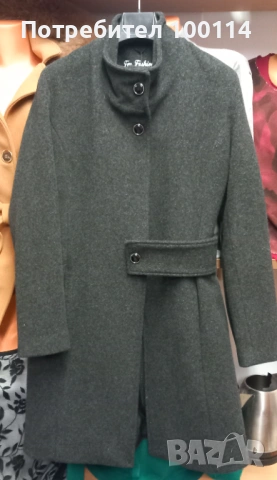 Дамско елегантно палто от кашмир или вълна, снимка 5 - Палта, манта - 52576892