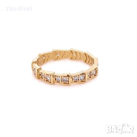 Златен дамски пръстен 2,64гр. размер:55 14кр. проба:585 модел:21868-2, снимка 3 - Пръстени - 44134346