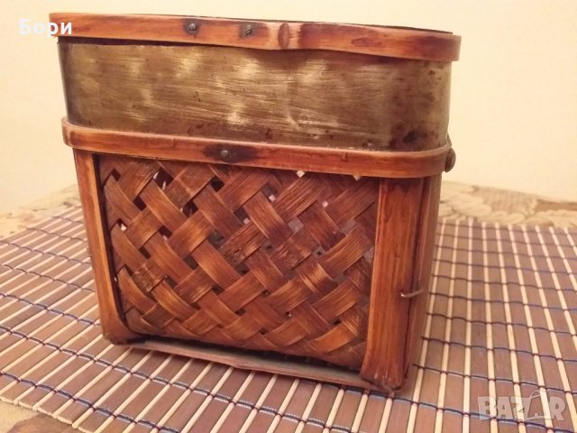 Плетен панер,кош,кутия, снимка 5 - Декорация за дома - 27860536