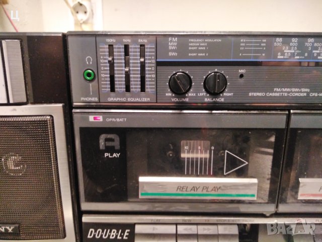 Ретро радиокасетофон SONY CFS-W365S, снимка 3 - Радиокасетофони, транзистори - 43215856