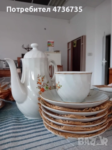 Български порцелан, сервиз за чай , снимка 4 - Сервизи - 53465406