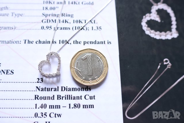 Ново Златно Колие с 0.35кт Естествени Диаманти, снимка 5 - Колиета, медальони, синджири - 43062386