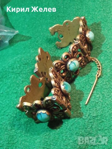 ВЪЗРОЖДЕНСКА БРОНЗОВА ЕТНО ГРИВНА с НАТУРАЛНИ ШЛИФОВАНИ СКЪПОЦЕННИ КАМЪНИ ТУРМАЛИН МАЙСТОРСКА 23471, снимка 3 - Антикварни и старинни предмети - 33846568