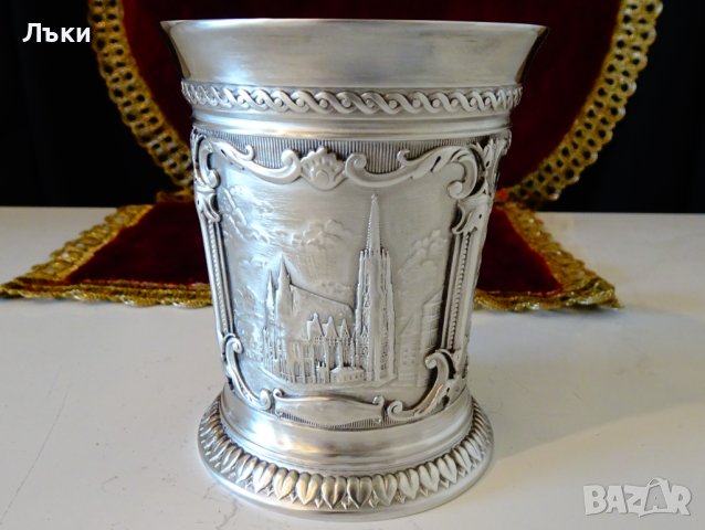 WMF чаша от калай за краля на валса Й.Щраус. , снимка 6 - Антикварни и старинни предмети - 44110363