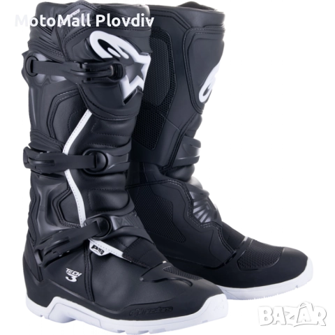 Мотокрос ботуши ALPINESTARS TECH 3 END WP BLK/WHT, снимка 2 - Аксесоари и консумативи - 51473261