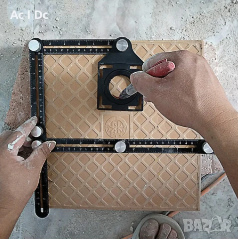 Шаблон за пренасяне на ъгли и отвори - 6 рамена, алуминиев