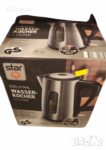 Елегантна и мощна кана за вода от неръждаема стомана – 1.7 литра с 2200 W мощност, снимка 4 - Други - 52716323