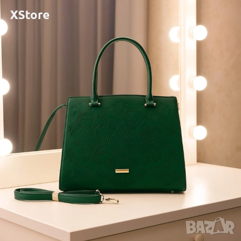 Елегантна дамска чанта с релефен дизайн – стил и практичност в едно, снимка 3 - Чанти - 51725786